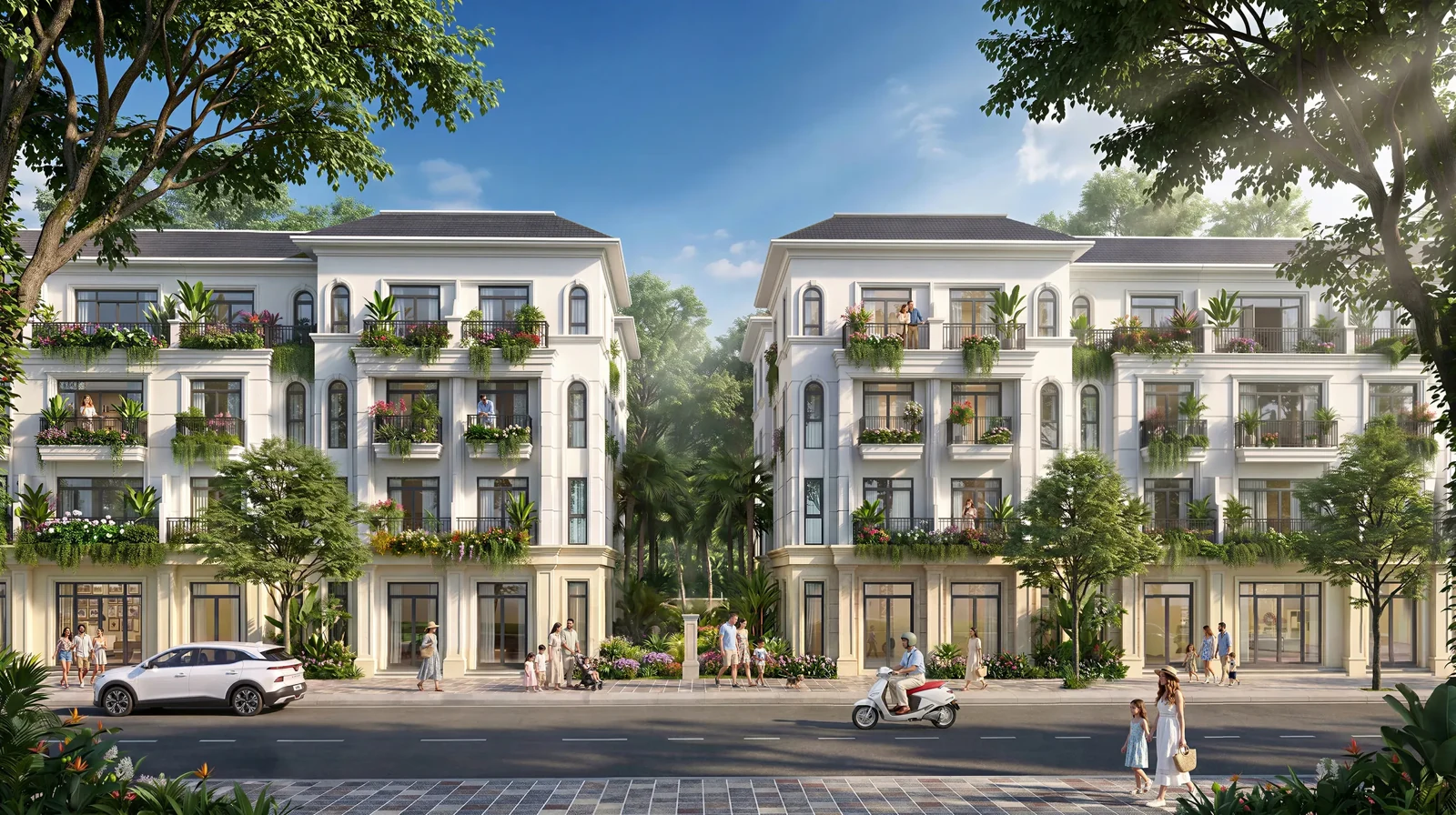 Phối cảnh phố nhà liền kề Global Park